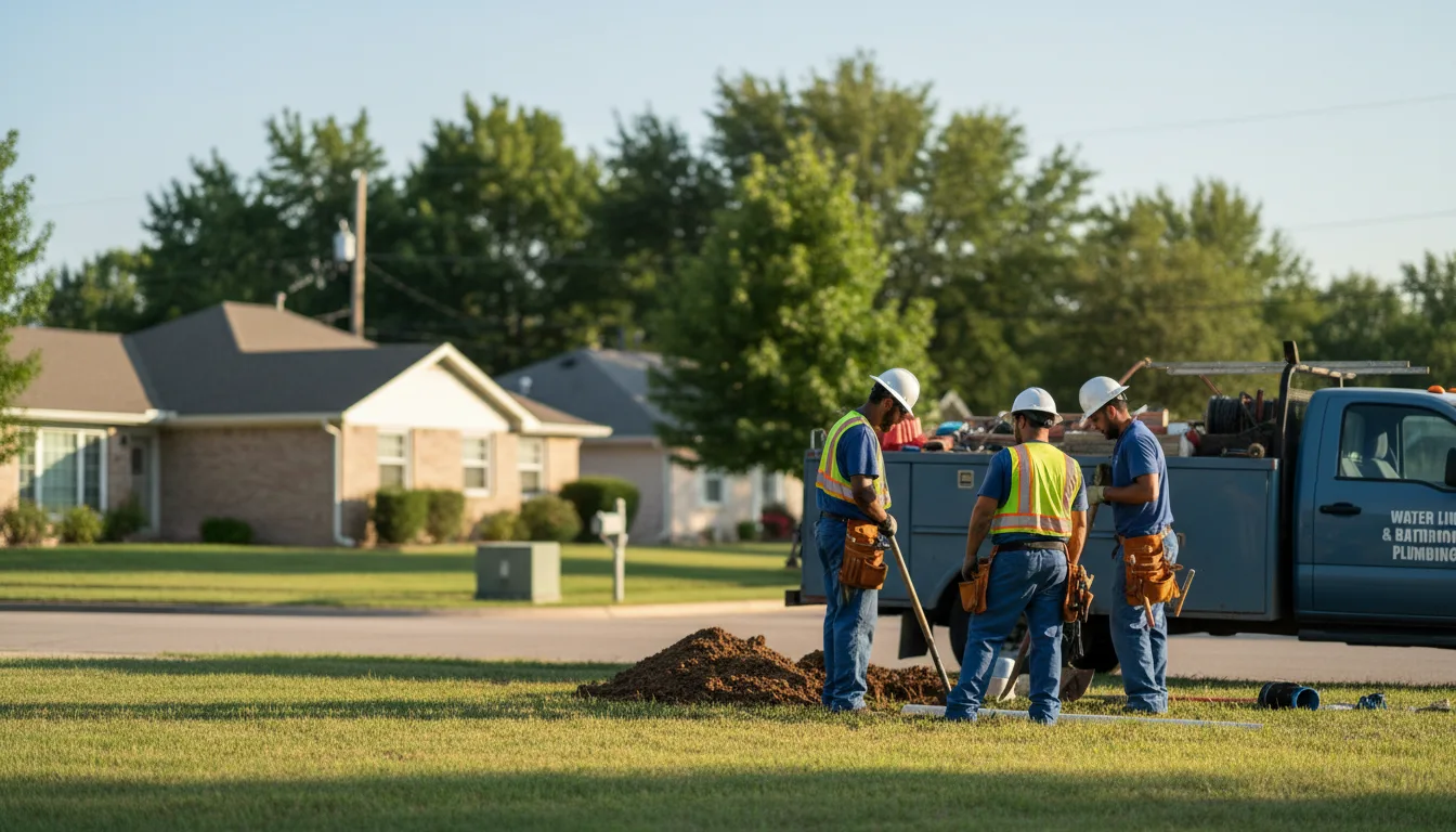 Residential water line and bathroom plumbing service in Needham, IN